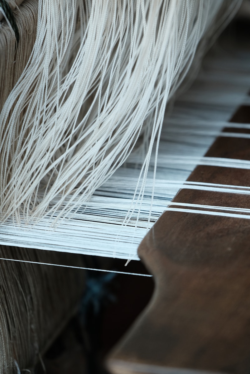 Photo by Marco J Haenssgen A close up of a weaving machine on a table