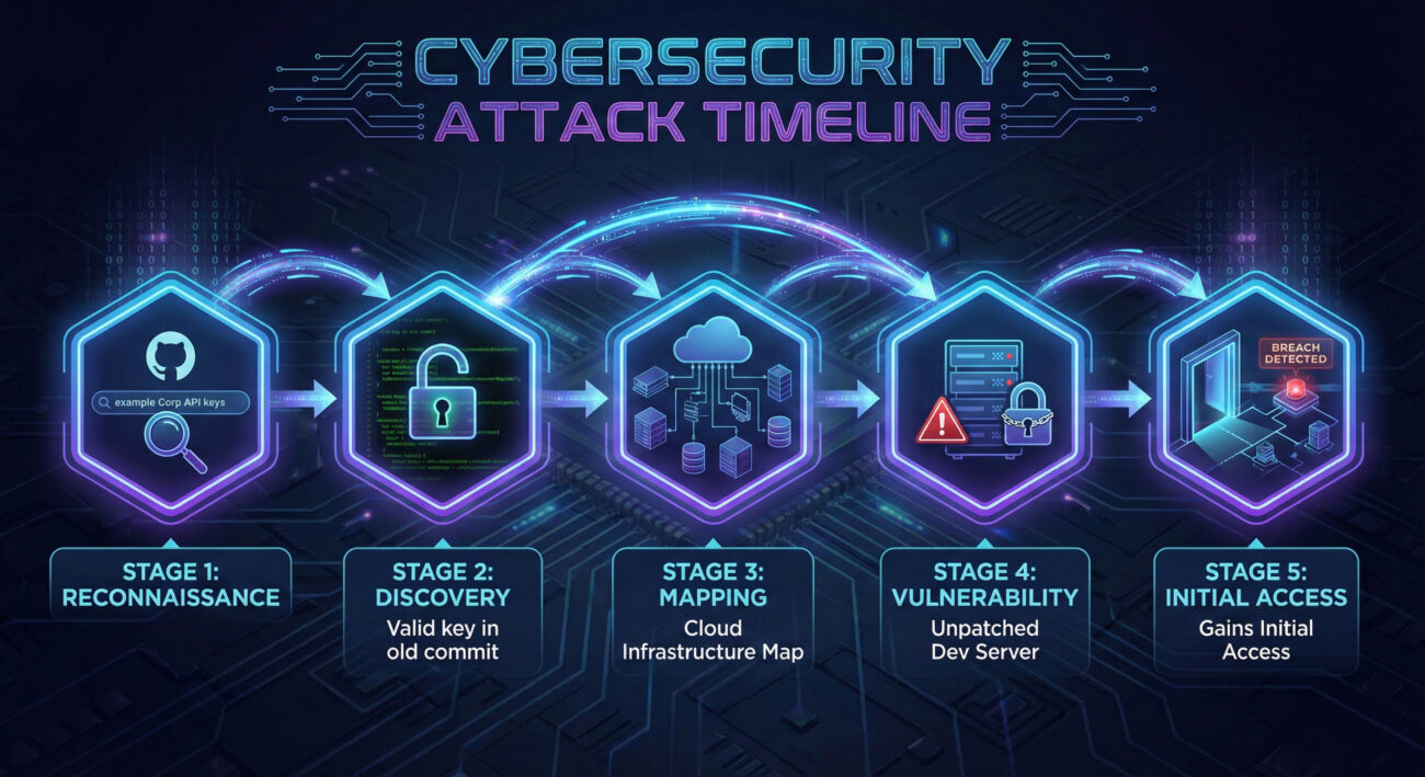 Real-world Reconnaissance workflow leading to a security breach.