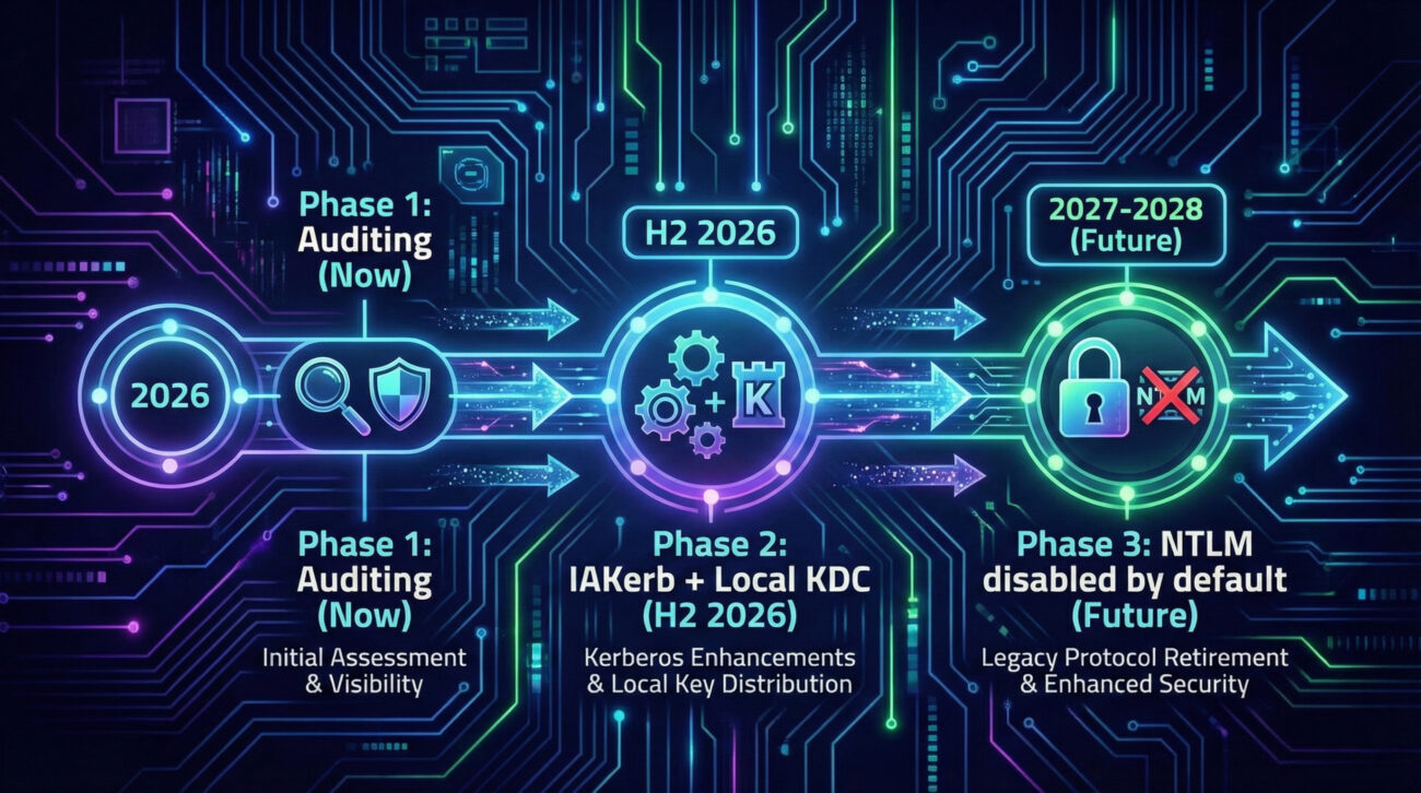 NTLM phase-out timeline three stages