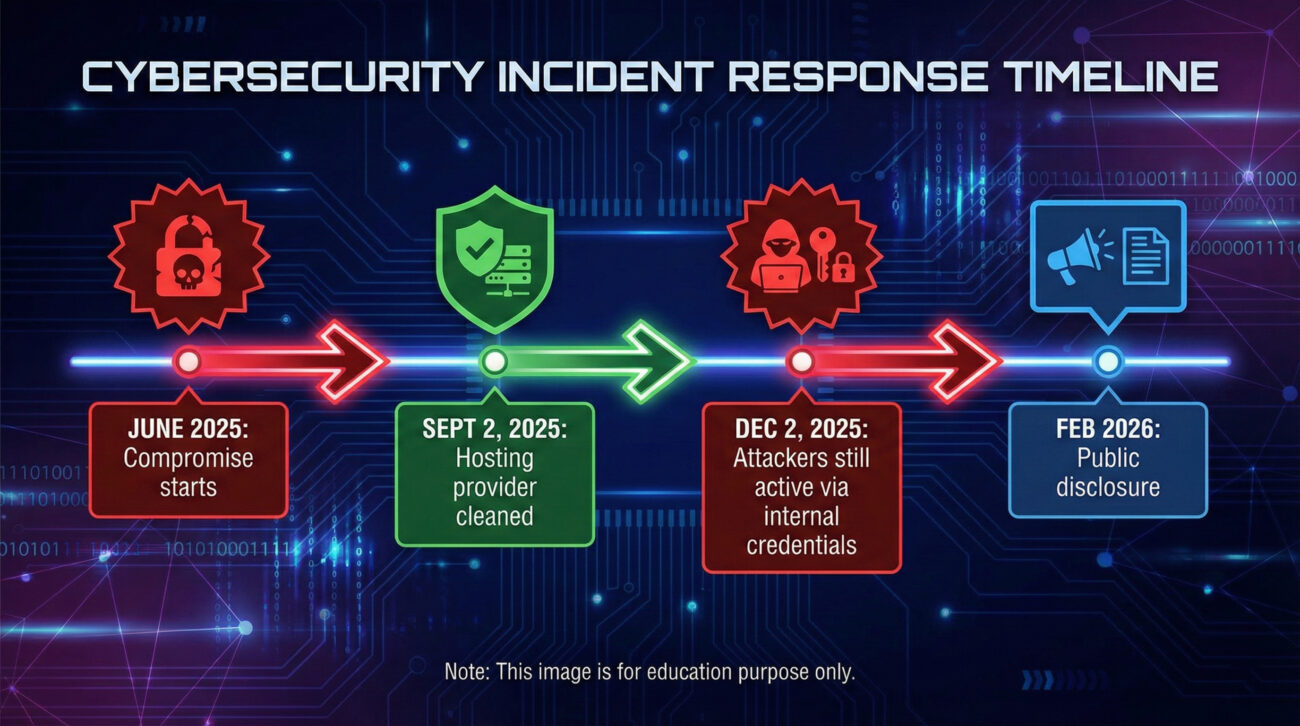 Timeline of Notepad++ update hijack attack from June 2025 to February 2026