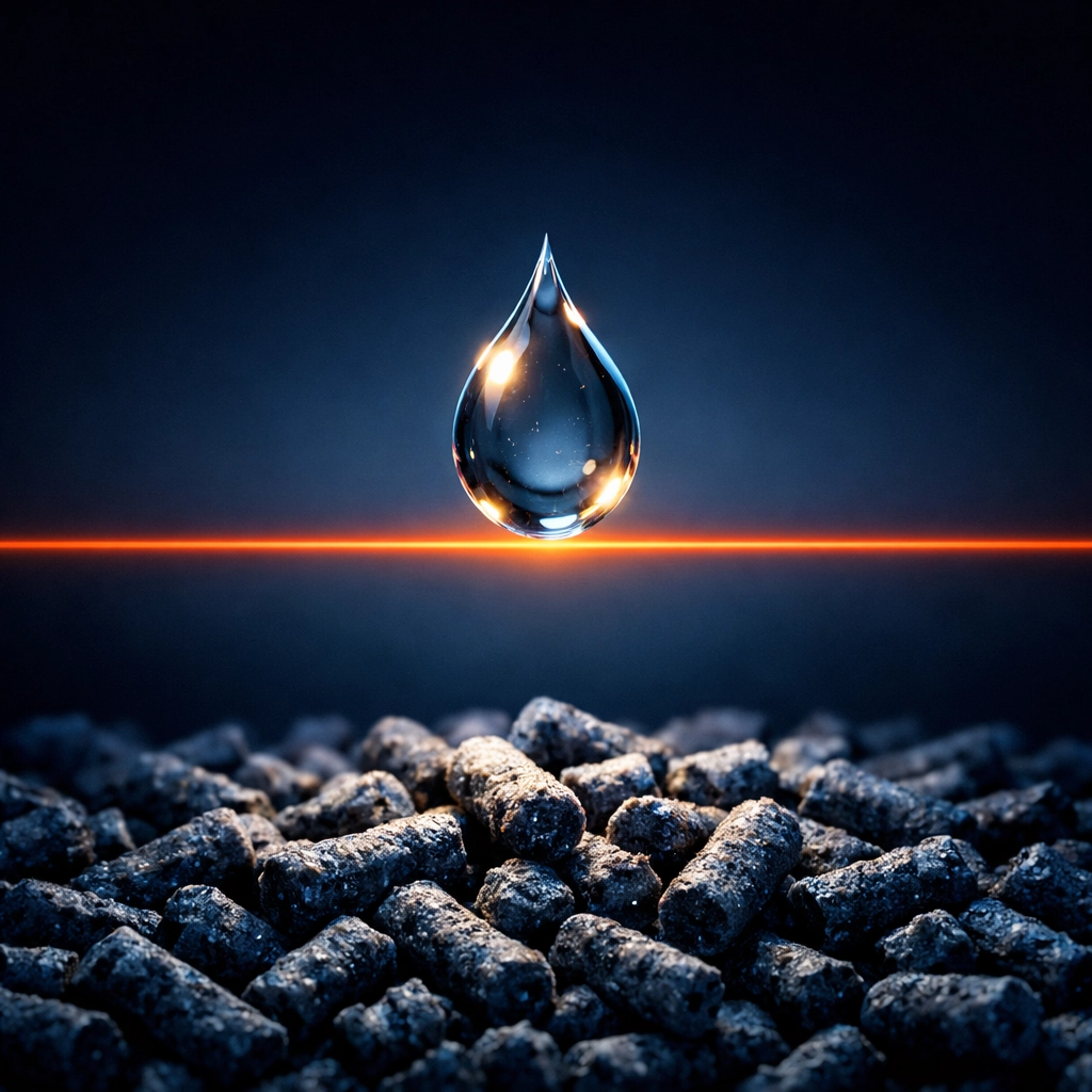 Winovazyme Phytase HT85 enzyme application on animal feed pellets for EPA nutrient management compliance.