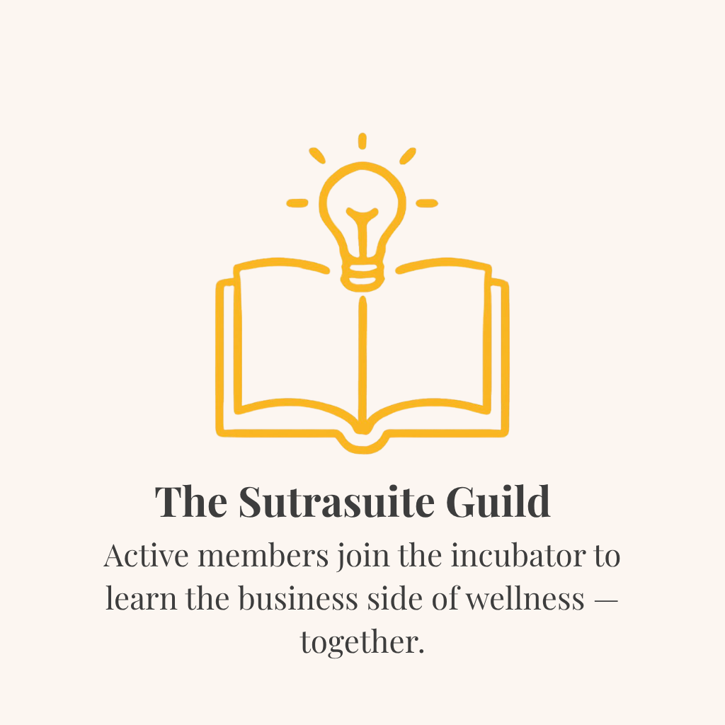 Book and lightbulb icon representing The SutraSuite Guild incubator