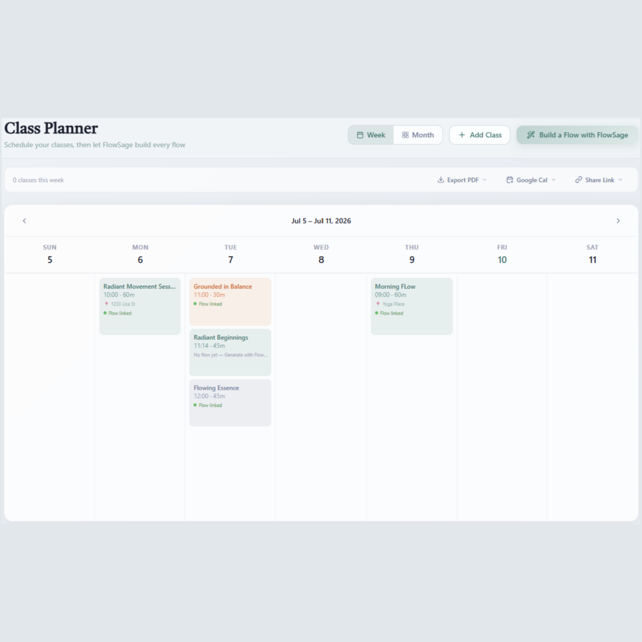 Sutrasuite InfiniteFlows -Claa Planner