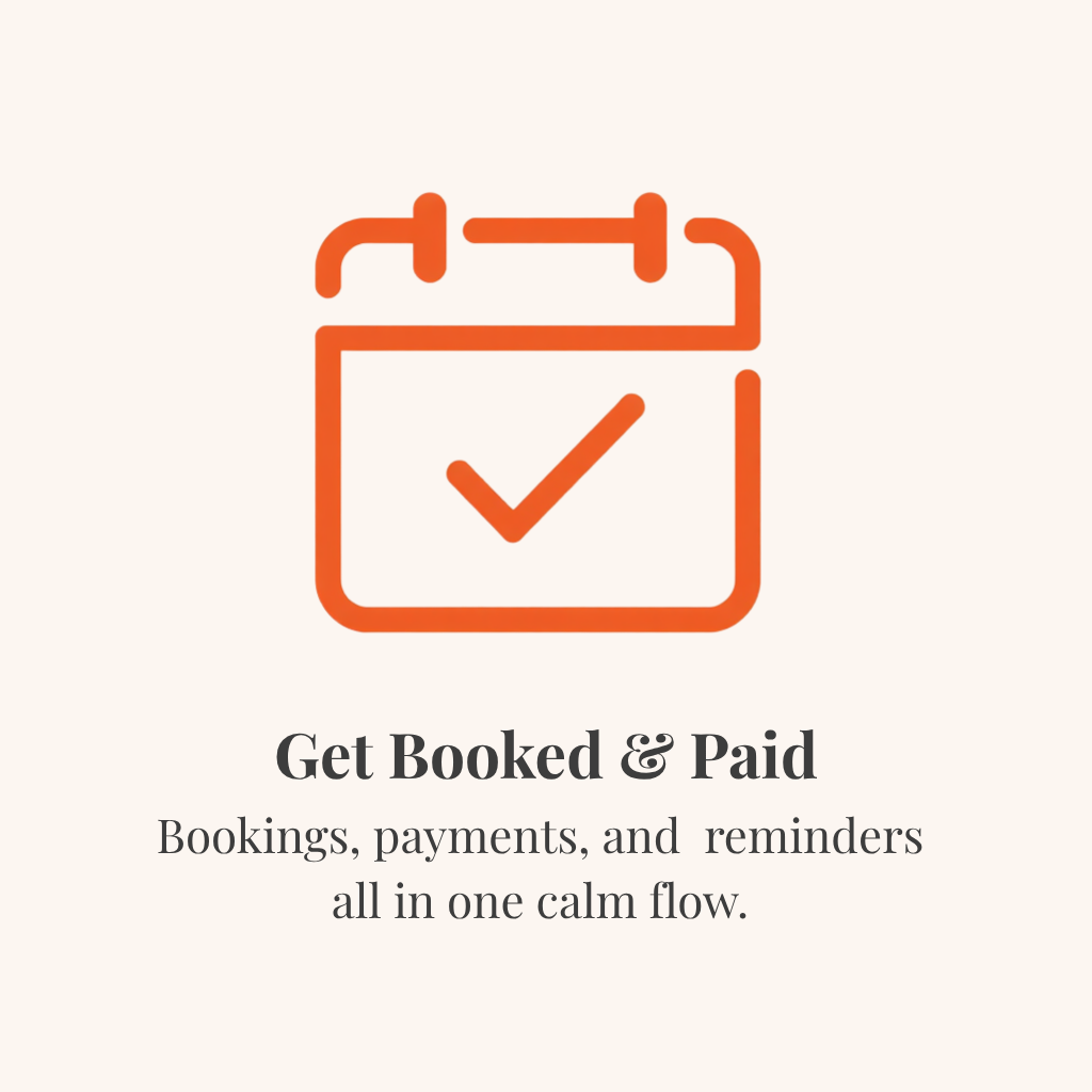 Calendar icon representing booking and payment confirmation for yoga teachers